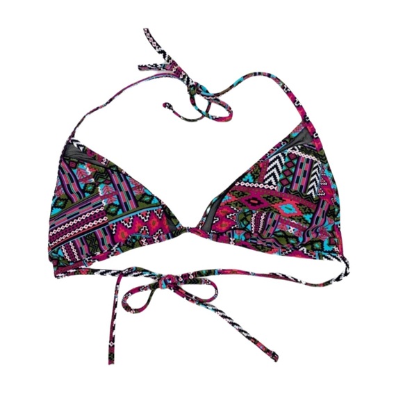 Mossimo Supply Co. Aztec Geometric Print Triangle Bikini Top - Picture 3 of 7
